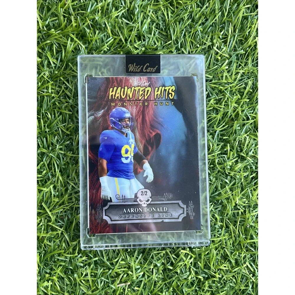 AARON DONALD 2024 Wild Card Haunted Hits Monster Hunt 2/2 Zombie SP ENCASED